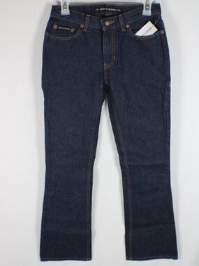 DKNY Jeans Vintage Y2K Dark Wash 100% Cotton Bootcut Flare Jeans Size 3R